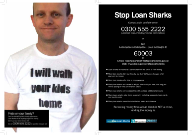 Anti-Loan Shark campaign flyer 2